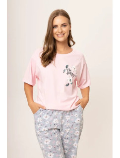 Dámske pyžamo 160/074 ružovo šedá - Karol