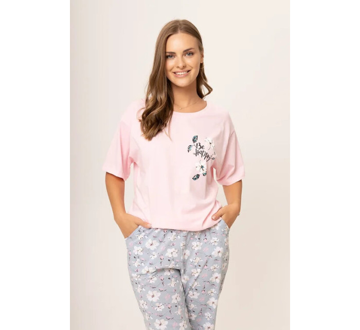 Dámske pyžamo 160/074 ružovo šedá - Karol