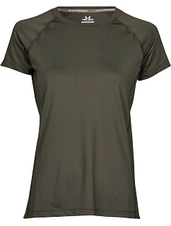Tee Jays TJ 7021 Dámske športové tričko CoolDry 18.7021 tmavozelené