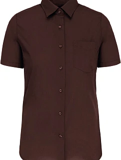 K Popelínová halenka s krátkým rukávem 20.K brown model 22510190 - Kariban