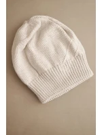 Dámská zimní čepice s vlnou a žebrovaným vzorem model 21783079 béžová - K-Fashion