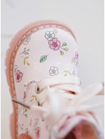 Ocieplane Botki Dziecięce Na Suwak Różowe Dolida Ocieplane Botki Dziecięce Na Suwak Różowe Dolida