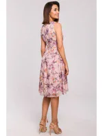 S225 Šifónové šaty s hlbokým výstrihom - model 2