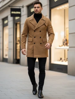 FashionStreet CX0362 pánsky ťaví zimný kabát