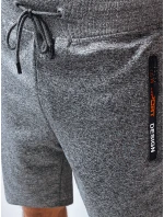 Pánske tmavosivé teplákové šortky FashionStreet SX2229