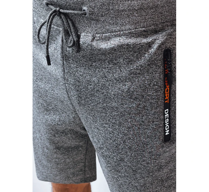 Pánske tmavosivé teplákové šortky FashionStreet SX2229
