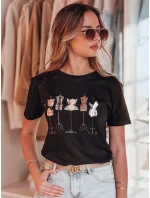 Dámske tričko s potlačou MANETEE black FashionStreet RY2729