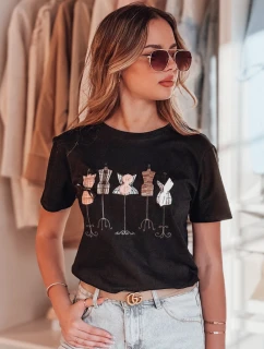 Dámské tričko s potiskem černá Dstreet model 21984220 - FashionStreet