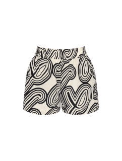 Dámske plážové šortky MyWear SHORTS 01 pt - WHITE - čiernobiele M015 - TRIUMPH