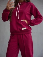 Súprava mikiny so stojačikom a nohavíc bordová (82162) Súprava mikiny so stojačikom a nohavíc bordová (82162)