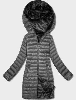 Oboustranná dámská bunda  v grafitové barvě model 21809003 - MINORITY