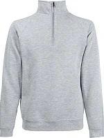 Fruit of the Loom Premium Zip Neck Sweat Mikina s 1/4 zipsom 16.2032 melírovaná šedá