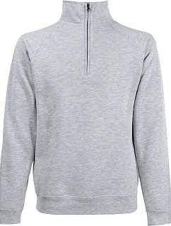 Premium Zip Neck Sweat Mikina s 1/4 zipem model 22458152 heather grey - Fruit of the Loom