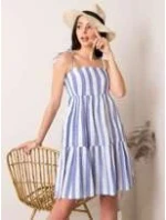 Šaty LK SK 507684.14 biela a modrá Šaty LK SK 507684.14 biela a modrá