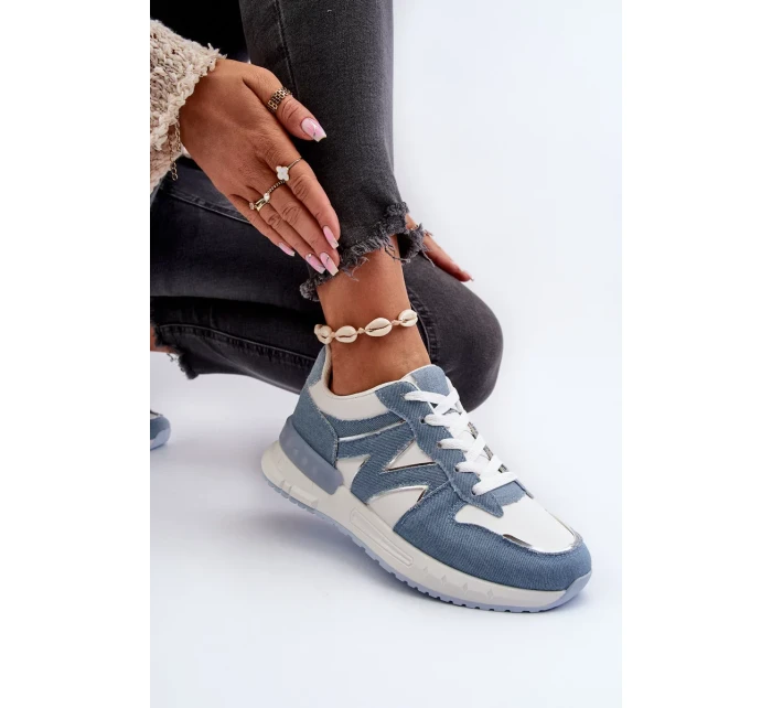 Dámske džínsové tenisky z ekokože, modré Kaimans Dámske džínsové tenisky z ekokože, modré Kaimans