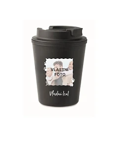 Personalizovaný cestovný termohrnček s fotografiou domáceho maznáčika a textom