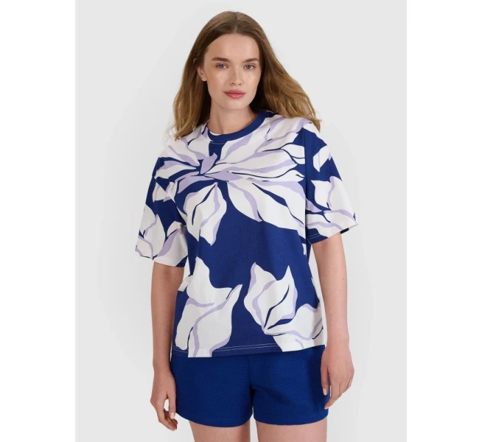 Dámske tričko oversize s potlačou 4F 4FRSS25TTSHF2692-91A Dámske tričko oversize s potlačou 4F 4FRSS25TTSHF2692-91A