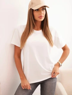 Dámská bavlněná blůza model 21308409 střihu ecru - K-Fashion