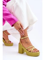 Módní sandály na vysokém podpatku s pásky model 21620468 - Boto