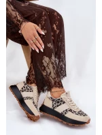 Dámské Sneakersy Na Platformě Panther  Béžové model 21691243 - VINCEZA