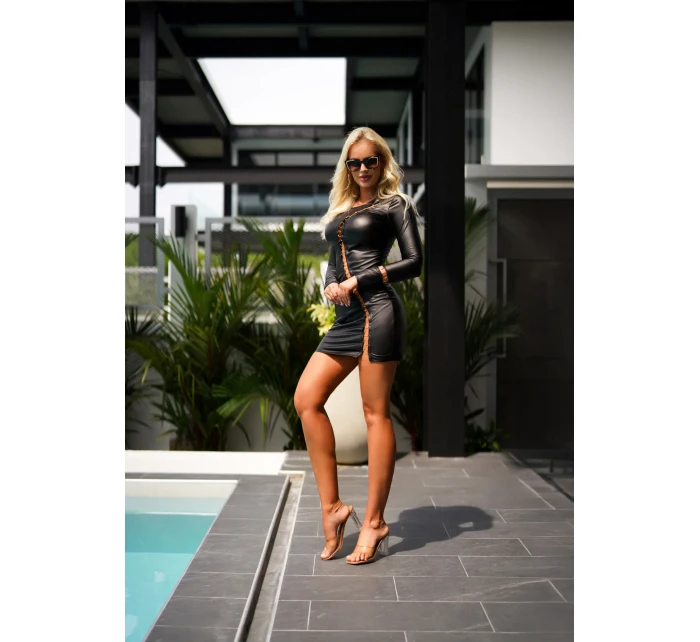 Šaty V-10959 čierne - Axami