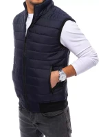 Pánská prošívaná tmavě modrá vesta Dstreet model 21964336 - FashionStreet Pánská prošívaná tmavě modrá vesta Dstreet model 21964336 - FashionStreet