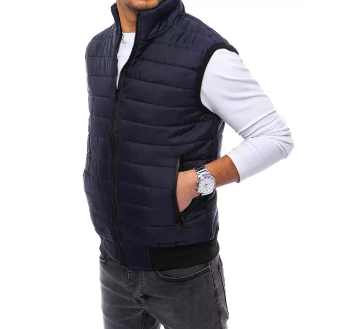 Pánská prošívaná tmavě modrá vesta Dstreet model 21964336 - FashionStreet Pánská prošívaná tmavě modrá vesta Dstreet model 21964336 - FashionStreet