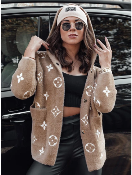 Dámská bunda s kapucí světle hnědá Dstreet model 21980935 - FashionStreet