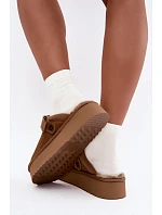 Kožené semišové sněhule na platformě s přezkou Big Star model 22539732 Camel - Big Star Shoes Kožené semišové sněhule na platformě s přezkou Big Star model 22539732 Camel - Big Star Shoes