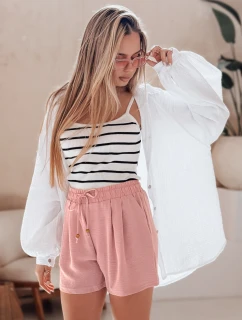 Dámske látkové šortky SUMMER TRIP pink FashionStreet SY0437