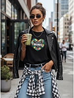 Dámske tričko s potlačou na Deň matiek čierne FashionStreet NX5029RY
