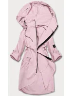 Tenký dámský přehoz přes oblečení ve špinavě růžové barvě s kapucí model 18013358 - S'WEST