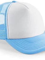 Beechfield B 645 5-panelová čiapka Vintage Trucker 53.0645 nebovo modrá/biela