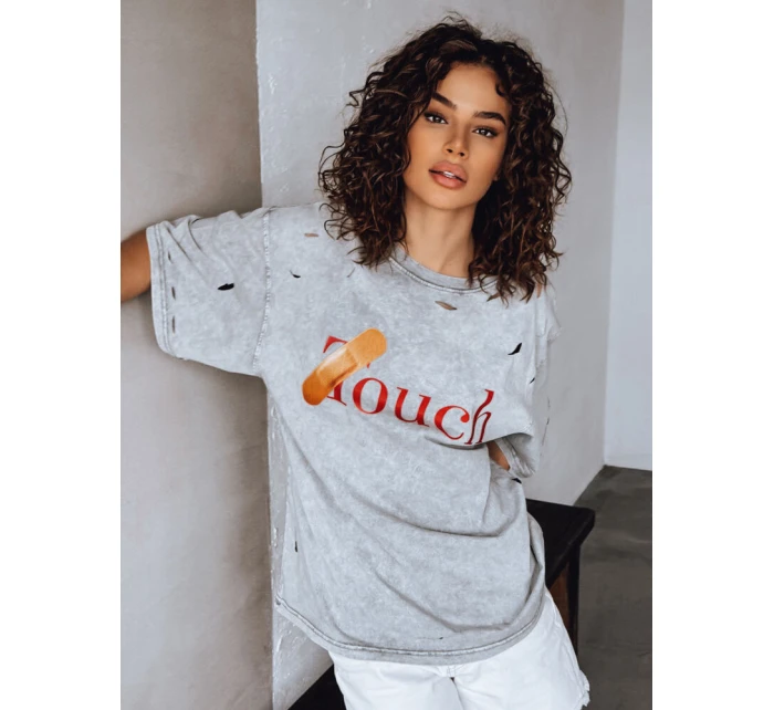 Dámske tričko TOUCH svetlo šedé FashionStreet RY2629