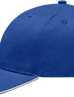 Daiber MB 6541 Ľahko brúsená 6-panelová sendvičová čiapka 03.6541 royal/white