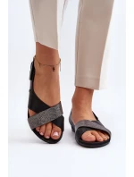 Zazoo 40141 Skórzane Sandały Na Rzep Czarne