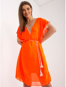 Šaty DHJ SK 1508.12 fluo oranžová