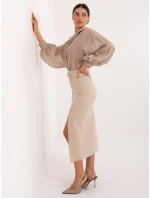 Spódnica IT SD model 21795598 beżowy - FPrice Spódnica IT SD model 21795598 beżowy - FPrice
