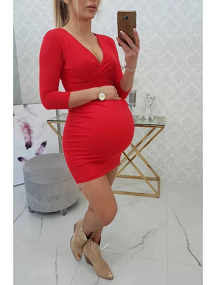 Přiléhavé šaty model 21867855 červené - Kesi
