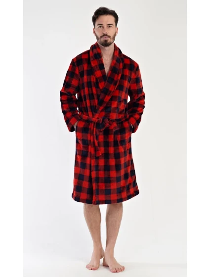 Pánsky župan so šálovým golierom Kocka