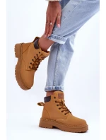 Damskie Trapery Botki Ocieplane Brązowe Corbin