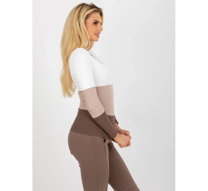 Blúzka RV BZ 8431.31X bielo-hnedá