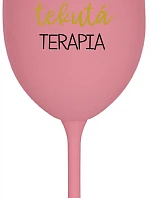 BABY'S FLUID THERAPY - ružový pohár na víno 350 ml
