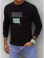 Pánska mikina s potlačou čierna FashionStreet BX5376 Pánska mikina s potlačou čierna FashionStreet BX5376