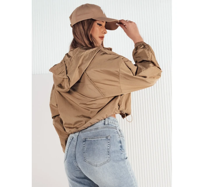 Dámská přechodná bunda s kapucí béžová Dstreet model 21974228 - FashionStreet