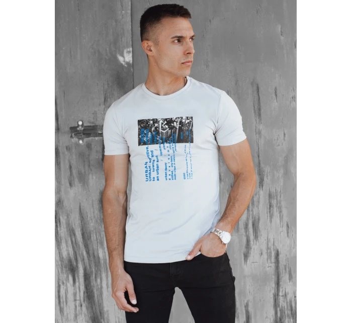 Pánské šedé tričko model 21975959 - Dstreet