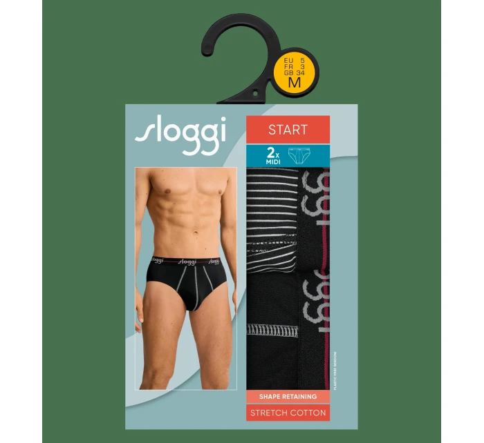 sloggi pánske Start Midi C2P box - RED - SLOGGI RED - SLOGGI