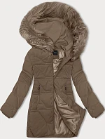 Dámska zimná bunda s kapucňou J Style béžová (16M9099-62)