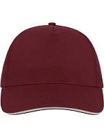 Start Five Sandwich 5 panelová kšiltovka Five burgundy model 22479554 - Atlantis Headwear Start Five Sandwich 5 panelová kšiltovka Five burgundy model 22479554 - Atlantis Headwear