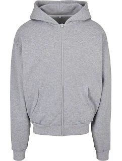 Build your Brand BY 192 Mikina s kapucňou z hrubej bavlny „Ultra Heavy“ 56.0192 melírovaná šedá